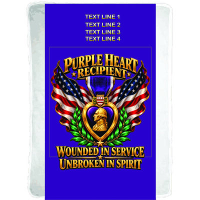 Purple Heart Blankets - Custom Made
