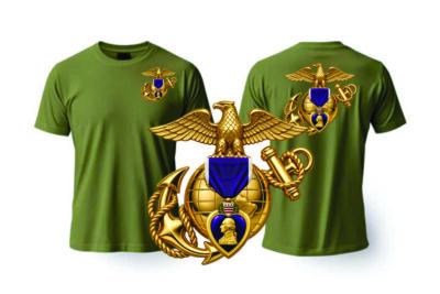 Marine Corps Enlisted EGA & Purple Heart T-Shirt (8 Colors)
