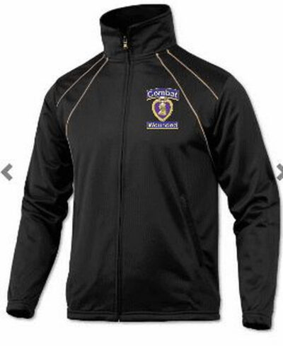 Full zip Jacket Black with Gold Rope Piping