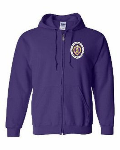 Purple Full Zip Hooded Sweat Shirt
