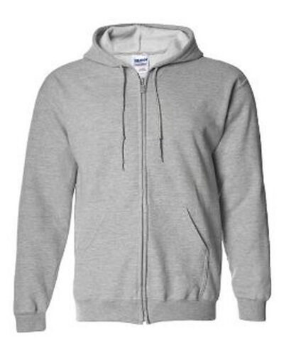 Gray Full Zip Hooded Sweat Shirt