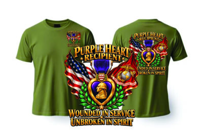 Unbroken in Spirit — Marine Corps Purple Heart T-Shirt (8 Colors)