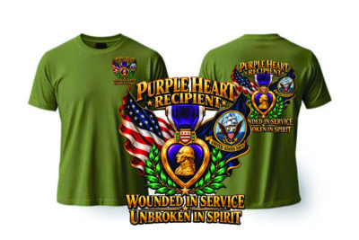 Unbroken in Spirit — Navy Purple Heart T-Shirt (8 Colors)
